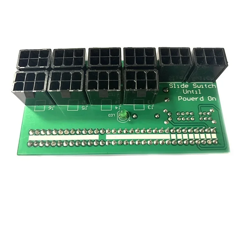 Les pièces conviennent à la carte de conversion d'alimentation du serveur, carte adaptateur ATX64P6, adaptateur 12V, carte graphique 6P, 10 ports à démarrage automatique