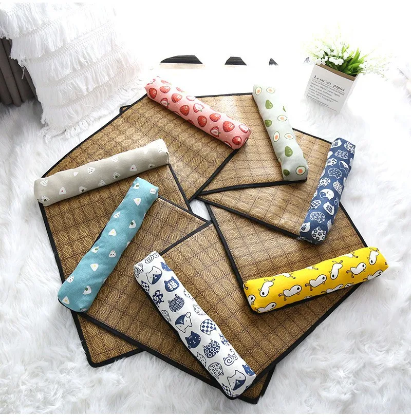 مفرش تبريد طبيعي للقطط صيفًا، وسادة تبريد ذاتي للحيوانات الأليفة، مفرش سرير للقطط والكلاب، مفرش منسوج من الرتان للنوم الداخلي - 6