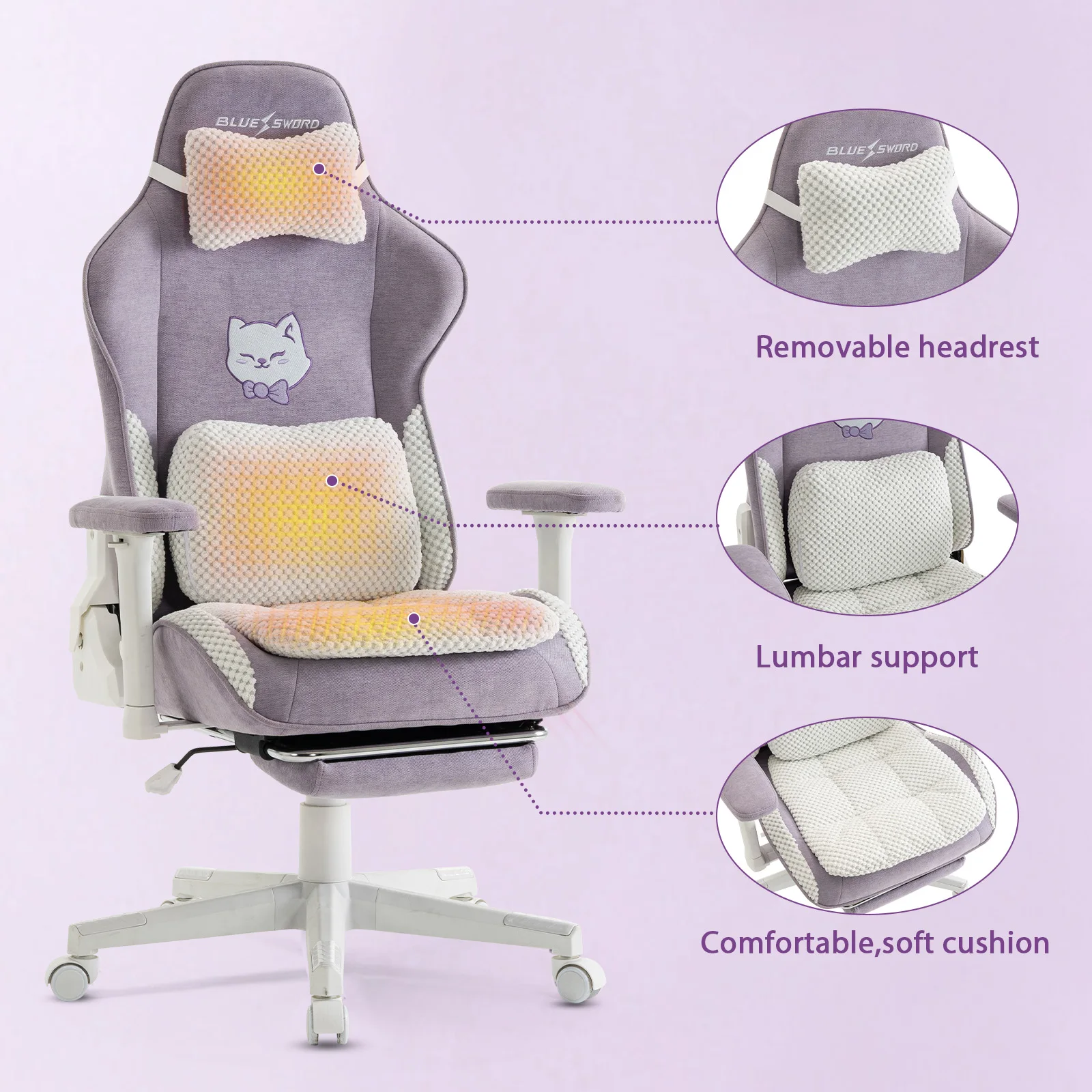 Gaming Chair Computer Chair wi - Gaming Chair Lumbar Pillow review and price