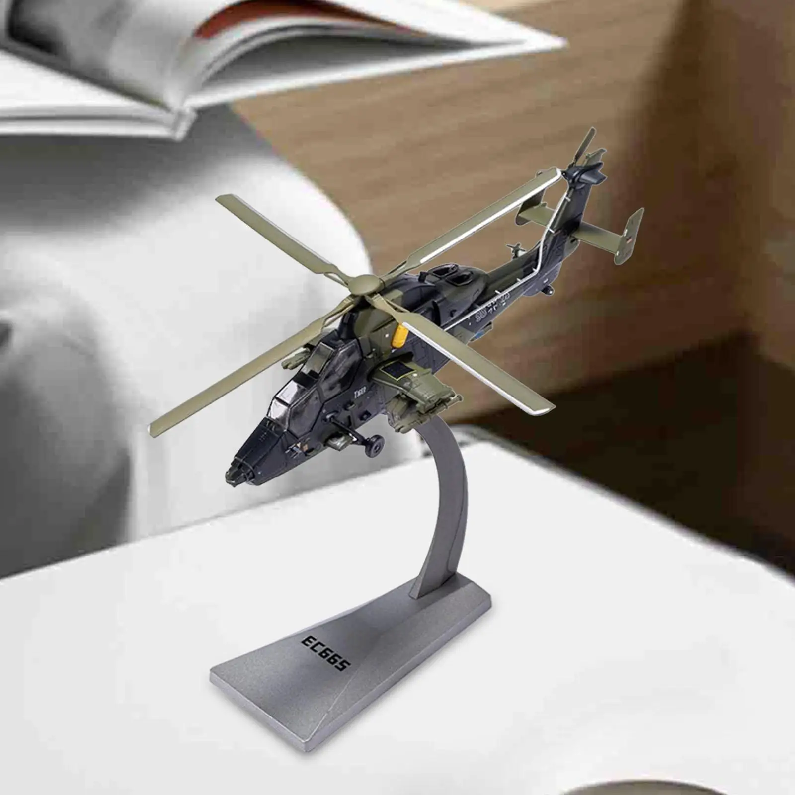 1/72 Scale EC665 Helicopter Desktop Decoration Diecast Alloy Model for Shelf