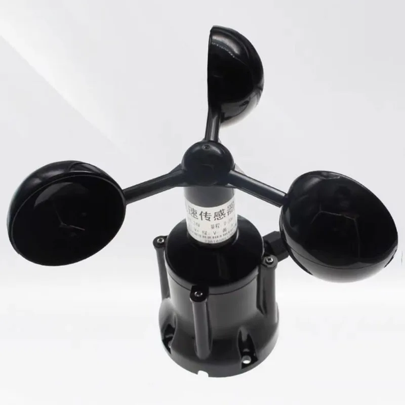 RS485 wind speed sensor transmitter 0-30m/s polycarbonate three-cup anemometer