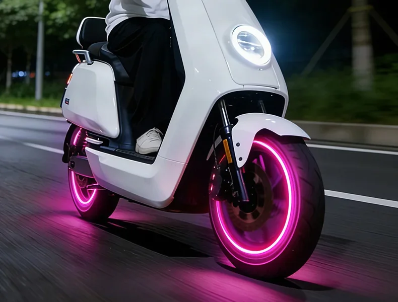 2/4 Stück Auto Motorrad Fahrrad Reifenventilkappen Licht LED Neon Blitzlampe Wasserdichte Reifen Universal Radlichter Auto Zubehör – Detail 8