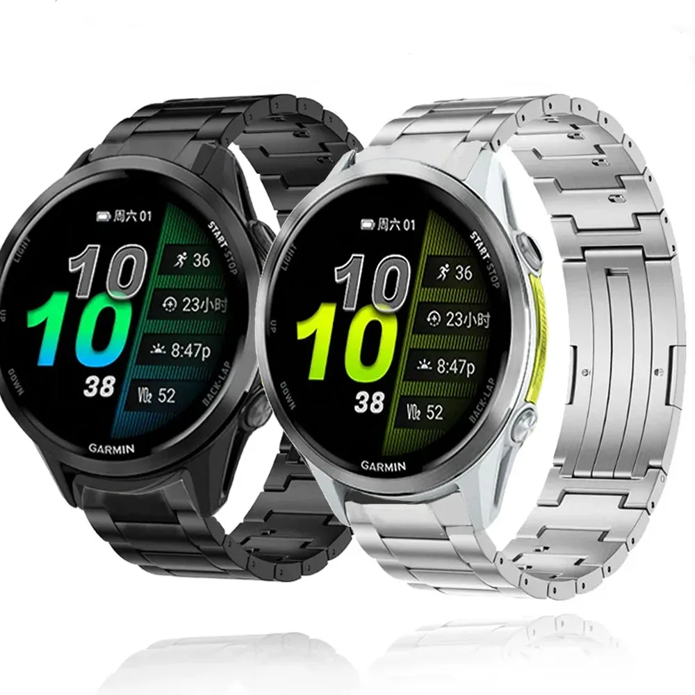 20mm 20mm Quick-release Strap for Garmin Forerunner 265 955 255 165 645 745 55 965 Titanium Metal Watchband For Garmin Venu 3/2