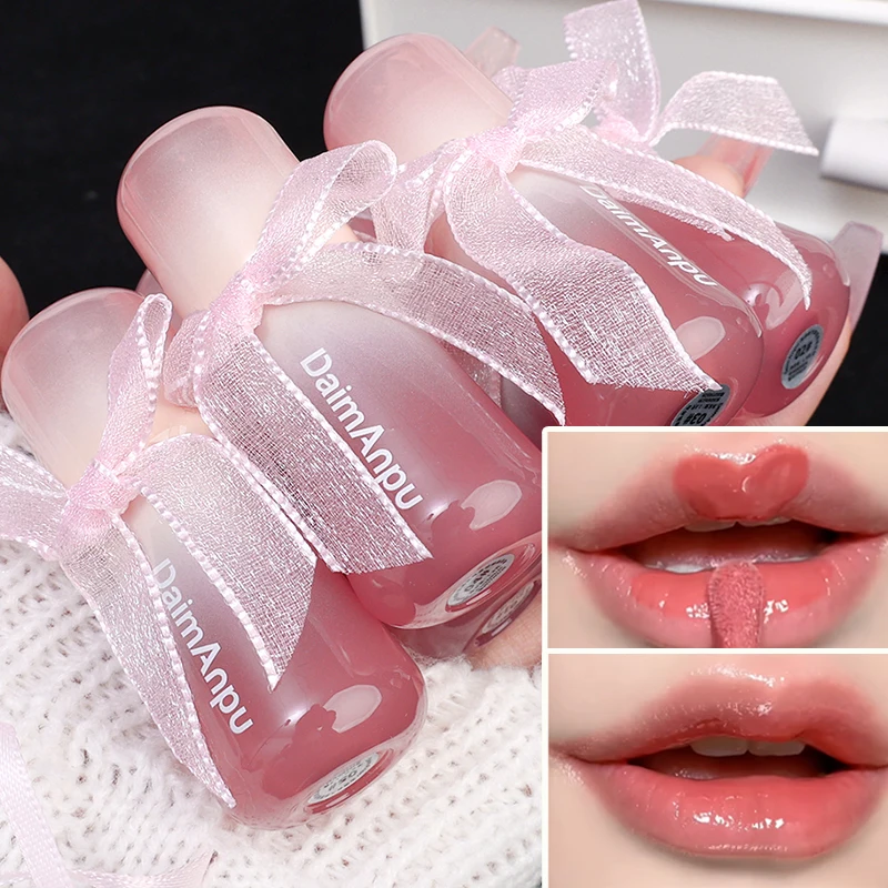 Ransfer-Proof Lip Gloss Long-Lasting Bright Color Non-Sticky Hydration Lip Stain Mirror Liquid Lipstickcrystal-clear Lip Effect