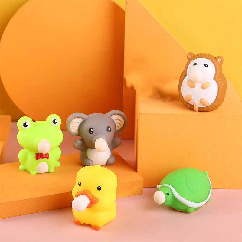 Miękka zabawka TPR Zwierzątko Śliczny Piłka Antystresowa Jeż Kaczka Ściskana Lalka Uspokajająca Zabawki Miękka Lepka Zabawka Antystresowa do Wydychania Baniek Prezent