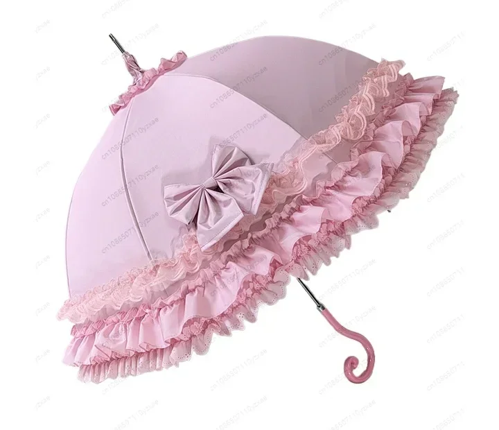KM-Good French pagoda lace color glue sunscreen lady umbrella high value, flower wedding photography umbrella girl