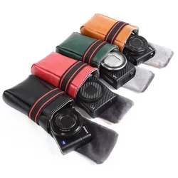 Waterproof Cowhide Leather Photo Camera Bag Case for Ricoh Gr2 GR GR3 GR3X Canon G7X G7X2 G7X G9X2 Sx740 SONY ZV1 LX10 Fuji XF10