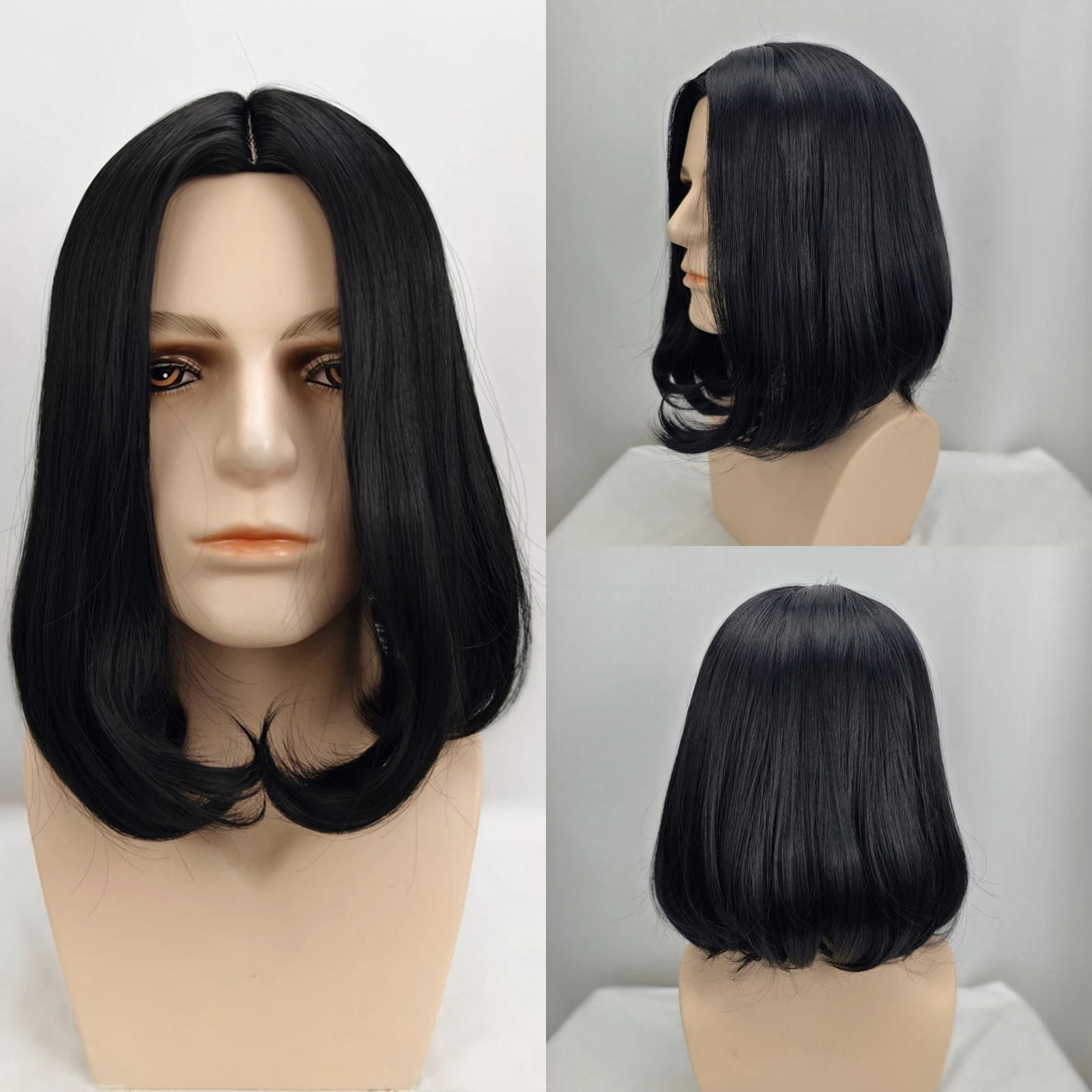 

Anime Party John Wick Wig Black Short Wavy Men's Cosplay Wig Synthetic heat-resistant Severus wig