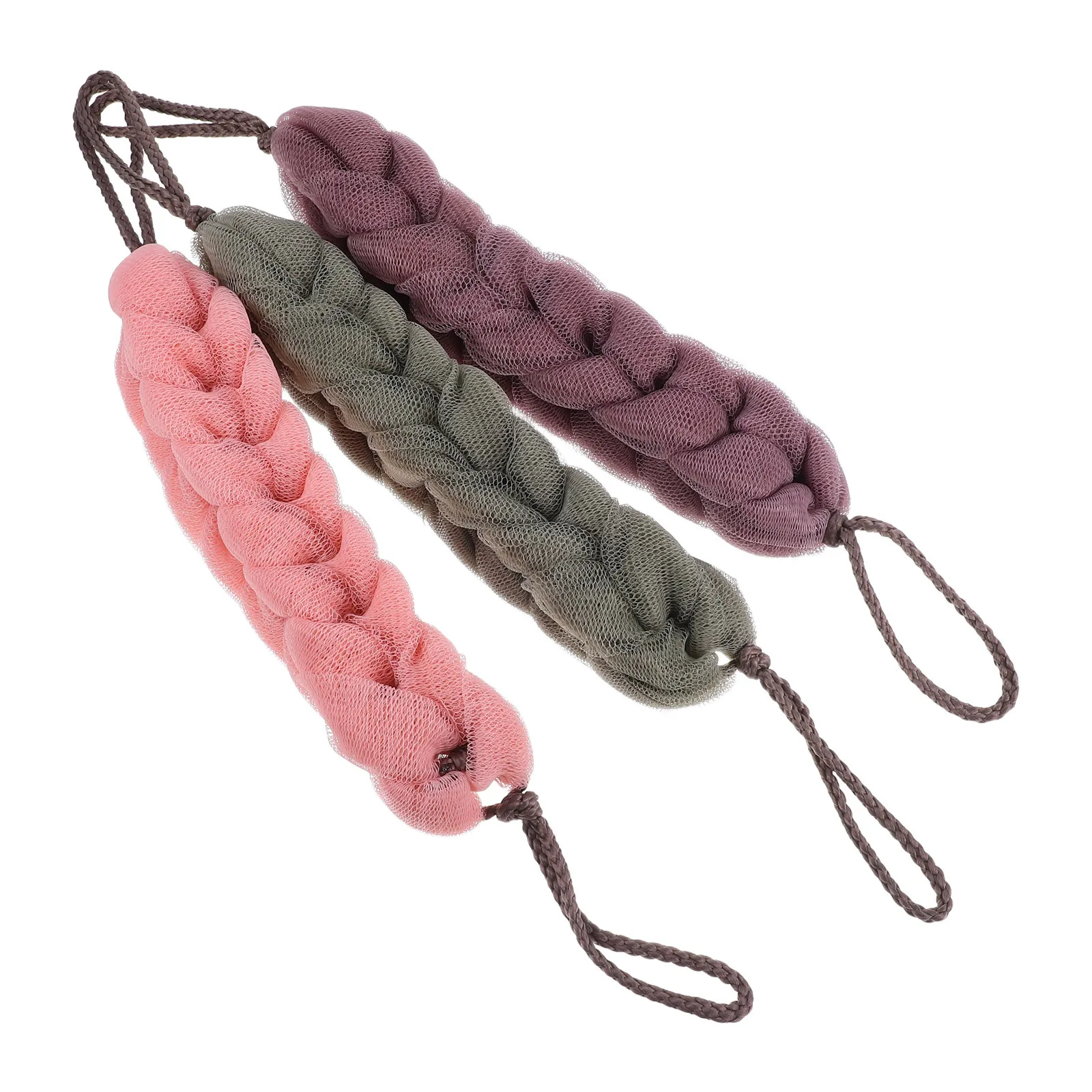 3 قطعة دش الغسيل للظهر التقشير منشفة شبكة الإسفنج المحمولة سبا مثل منشفة التطهير للمنزل الصالة الرياضية السفر #1