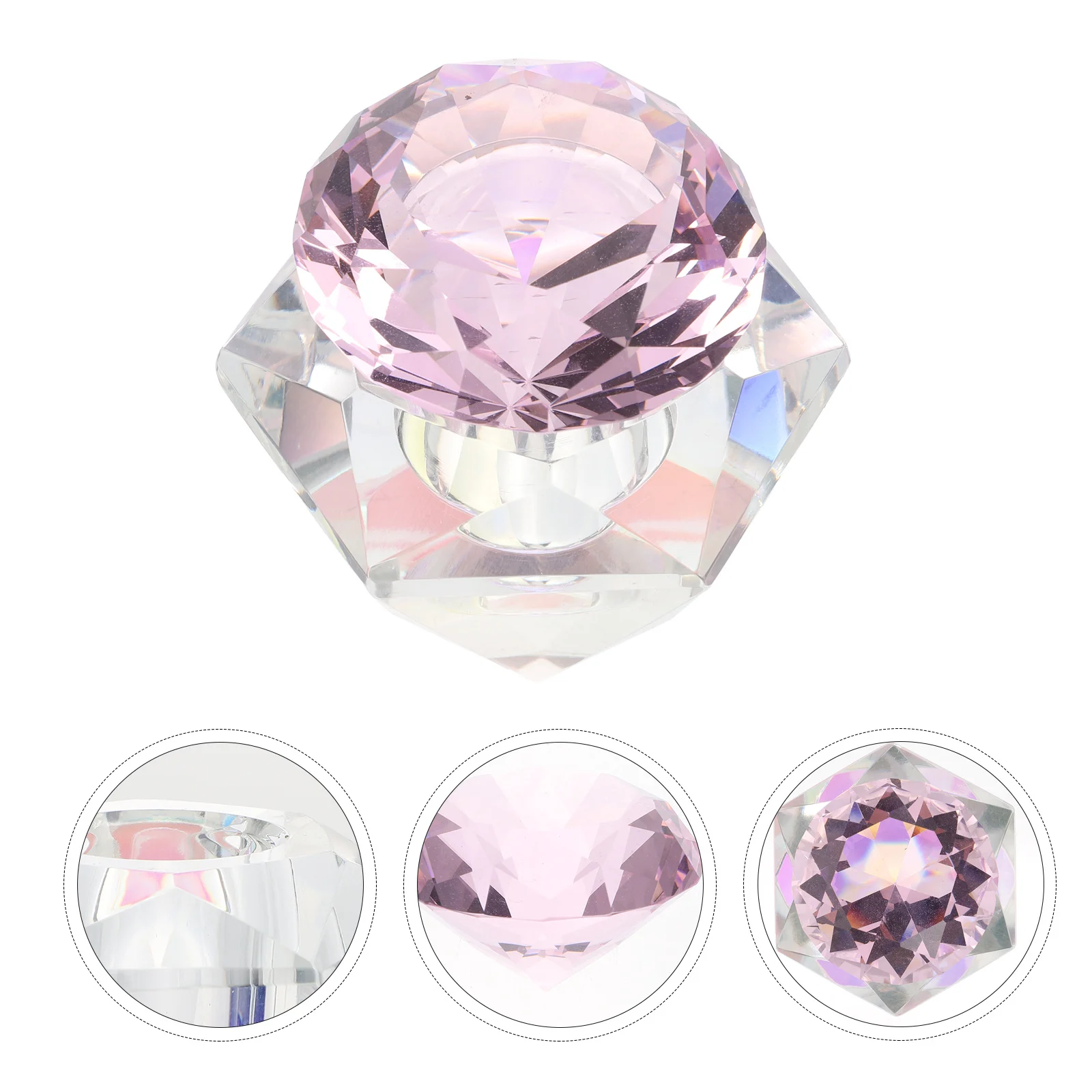 1Pcs Nail Art Crystal Irregular Cup Durable Acrylic Liquid Powder Mixing Container Nail Supplies