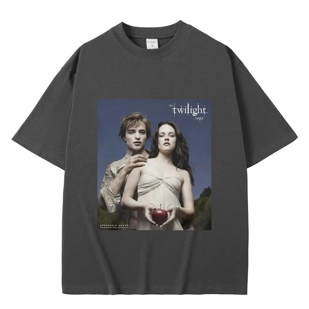 Robert Pattinson Grappige Meme T-shirts Twilight Edward en Bella Grafische T-shirt Mannen Vrouwen Mode Y2k Vintage Oversized T-shirt