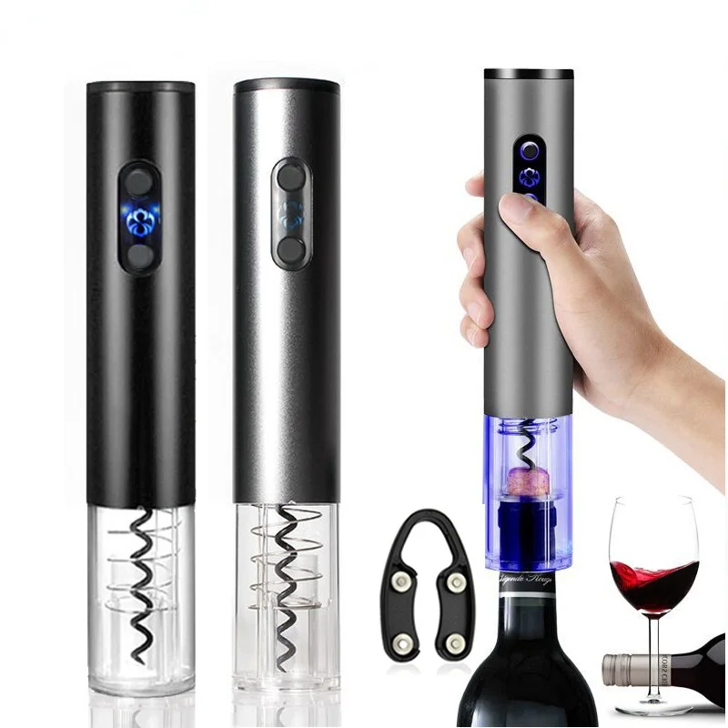 Electric Wine Opener Rechargeable Automatic Corkscrew Creative Wine Bottle Opener with USB Charging Cable Suit for Home Use