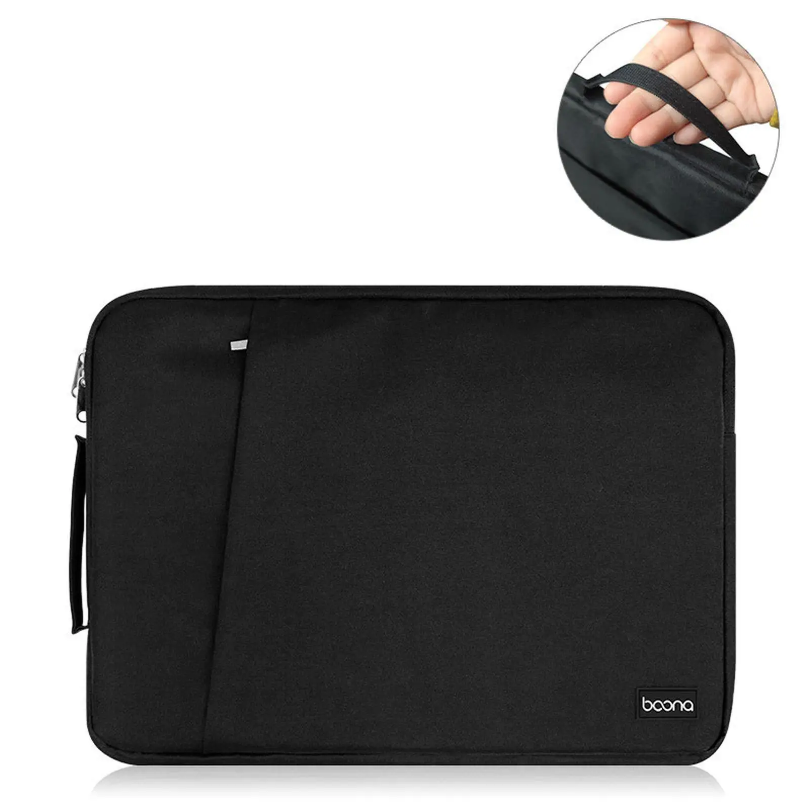 Laptop Case Waterproof Notebook Protective Bag Slim Computer Pouch, Spec: 15.6 inch Black Handheld