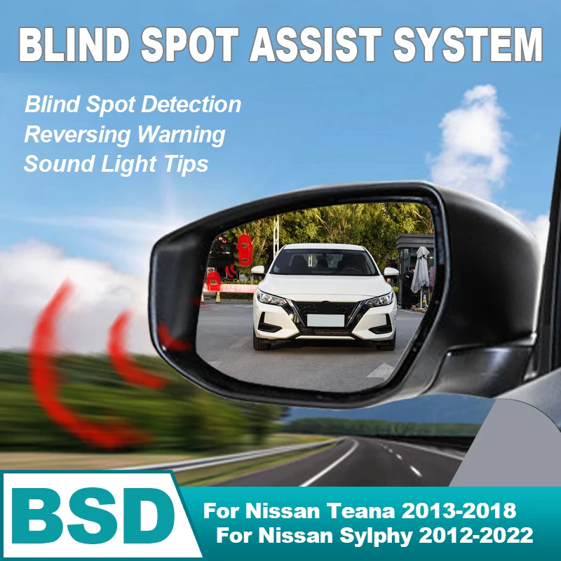 Car Microwave Detection System BSD BSA BSM Blind Area Spot Warning Drive Mirror For Nissan Teana 2013-2018 Sylphy 2012-2021 2022