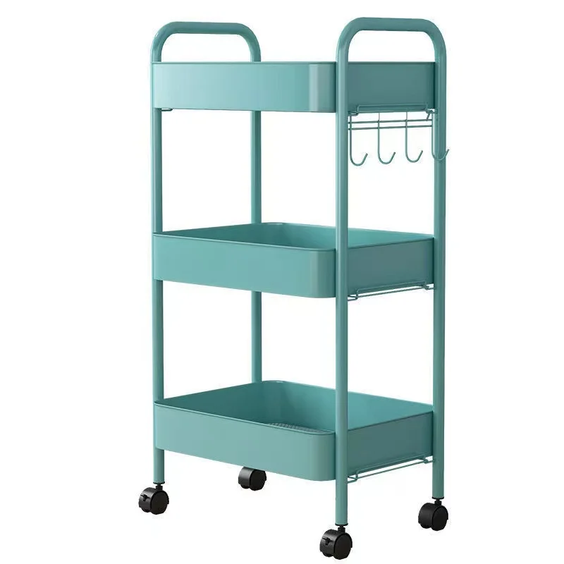 

Stainless Beauty Salon Trolley Spa Cart with Wheels Three Tier Trolley