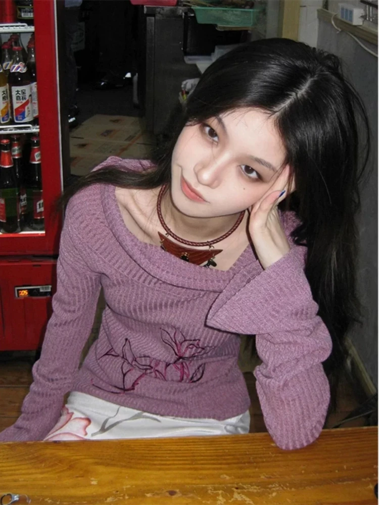 Purple Floral Embroidered Wome - огляд і ціна Embroidery Thread Yarn