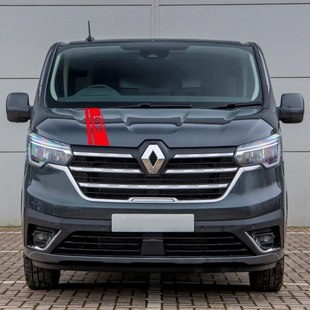 Van Hood Stickers For Renault Trafic 3 2 MK1 Car Bonnet Graphics Stripes Decor Decal Camper Vinyl Cover Auto Tuning Accessories view 3