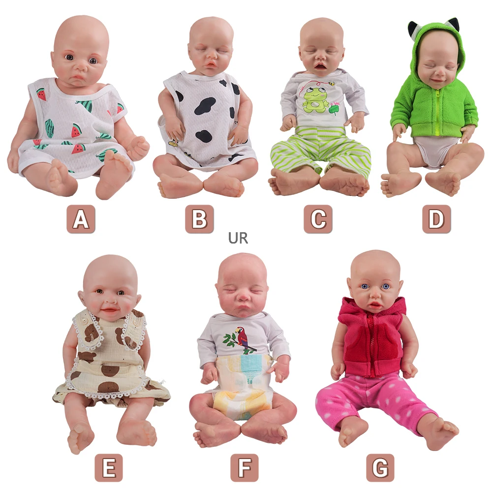 Soft 18inch Full Solid Silicone Reborn Baby Doll Newborn Infant Boy and Girl