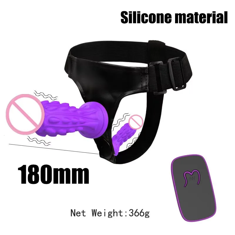 Remote Control Vibrating Silicone Strap On Dildo Harness, Adjustable Wearable Pegging Panties with Multiple Dildo Options, Coupl - view 3