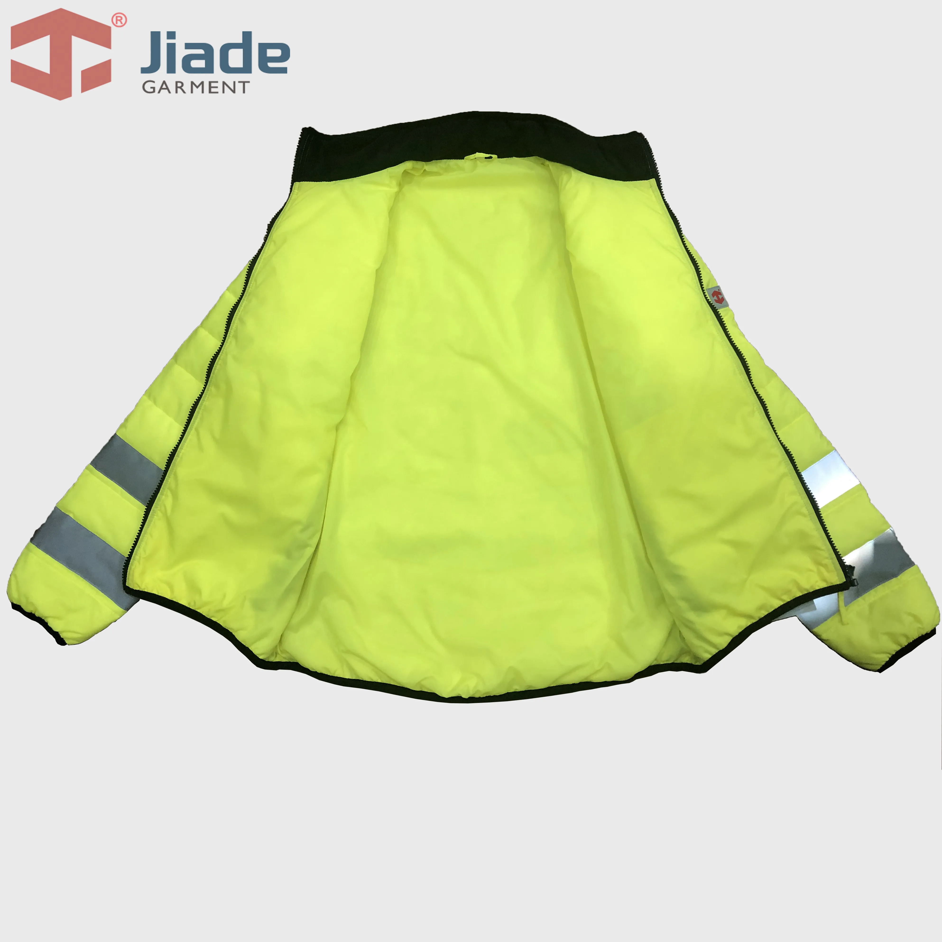 EN471ANSI-Chaqueta reflectante de trabajo de alta visibilidad para hombre adulto, chaqueta cálida de otoño e invierno