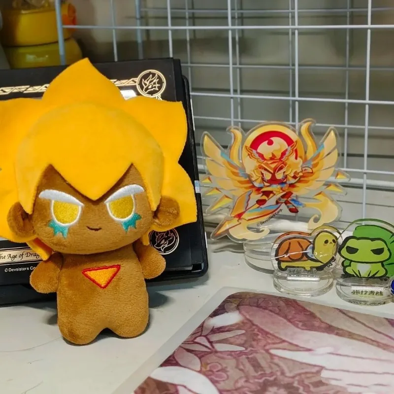 10cm anime jogo biscoito reino queijo dourado biscoito kawaii cosplay dango algodão boneca mini macio plushies brinquedo figuras decoração presentes