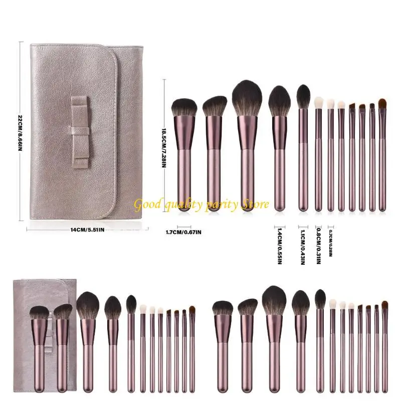ชุดแปรงเครื่องสำอาง M4ya 12 pcs พร้อมถุงเก็บชุดแต่งหน้าชุดแปรงอายแชโดว์