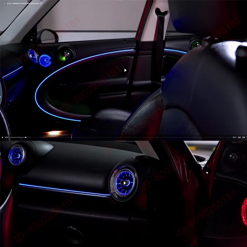 Ambient Ligh For BMW MINI COUNTRYMAN 11-2021 LED Shadow Flow Dynamic Ambient Lighting Interior Door Speaker Decoration Footlight