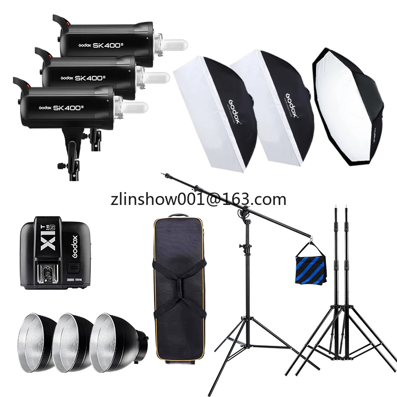 

Godox SK400 1200W Studio Flash Professional Photography Photo Studio Speedlite Lighting Lamp Strobe Light Kit Set