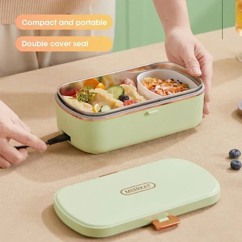 Portable Electric Lunch Box Mini Lunch Heater Intelligent Waterless Food Heater Multifunctional Office Dormitory Bento Heating