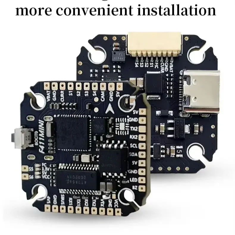 RoRuSAocoda-RC F411MINI Flight Controller With OSD Barometer 2MB Black Box For FPV Crossing Aircraft Model