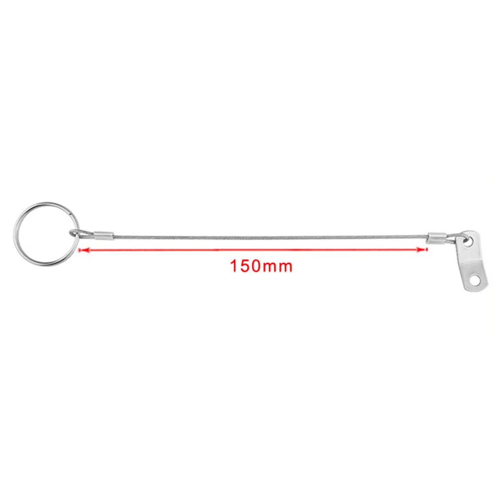 Wire Lanyard Cable Safety Tether 40lbs Load 65*32*30mm For Loss Prevention Quick Release Ring 1 Pc 316 Stainless Steel