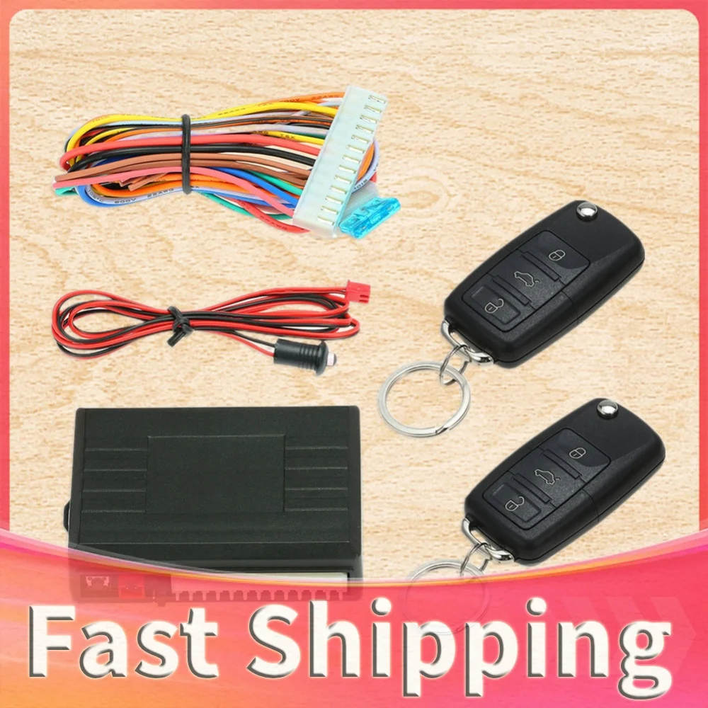 Auto Remote Central Kit 12V Keyless Entry System 433.92MHz Car Door Lock DIY Universal Car System Car Alarm System