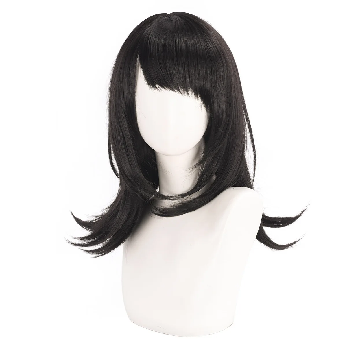 Peruca cosplay para personagens de anime 2d peruca cosplay de hailin de yahata com couro cabeludo realista comprimento médio e estilo virado