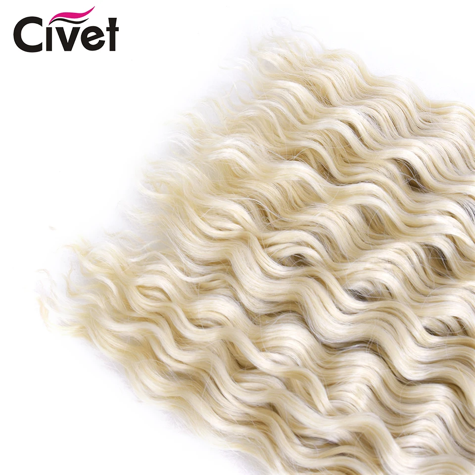 Ariel Curl Synthetic Crochet Hair 30 Inch Long Soft Water Weave Crochet Braids Blonde Ombre Pink Hair Brading Hair Extensions