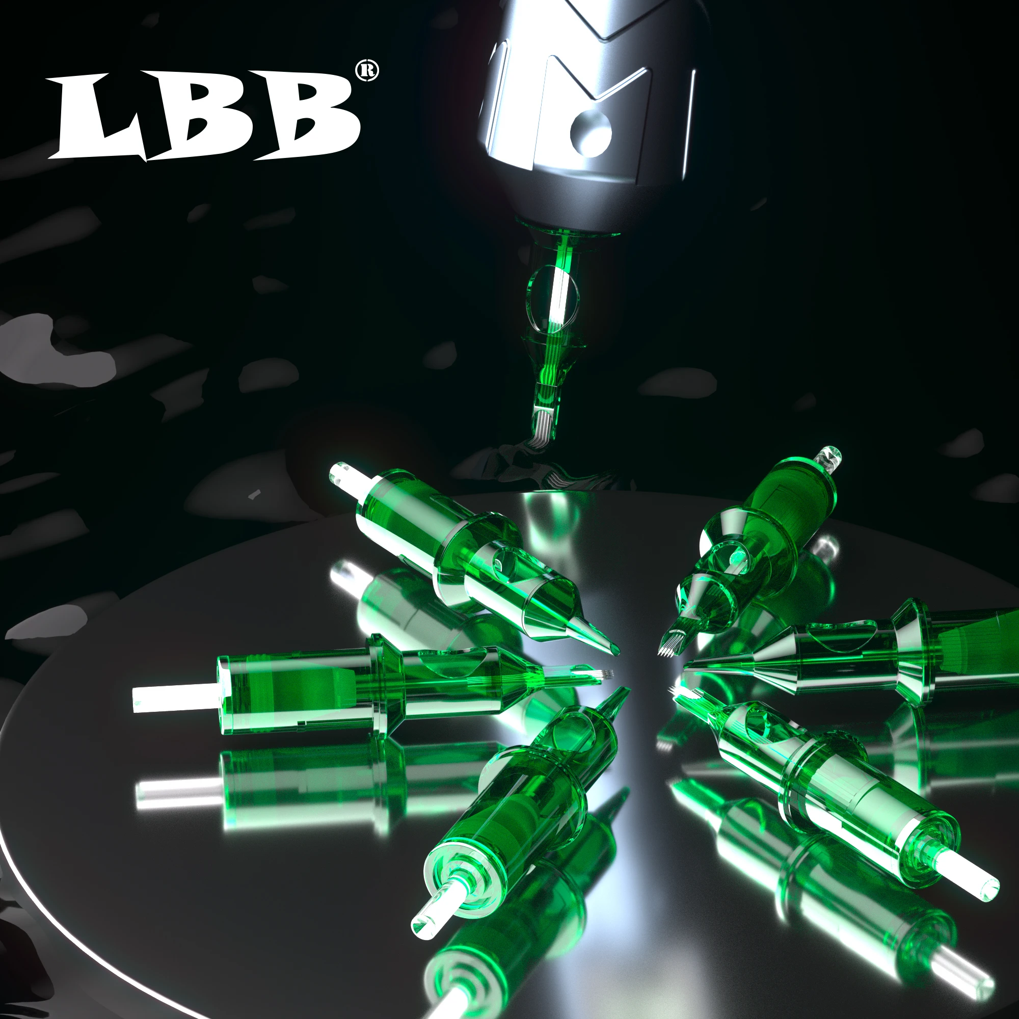 20PCS LBB Tattoo Cartridge Needles Disposable Semi-Permanent Makeup Eyebrow Round Liner For Tattoo Machine Pen Tattoo Supply