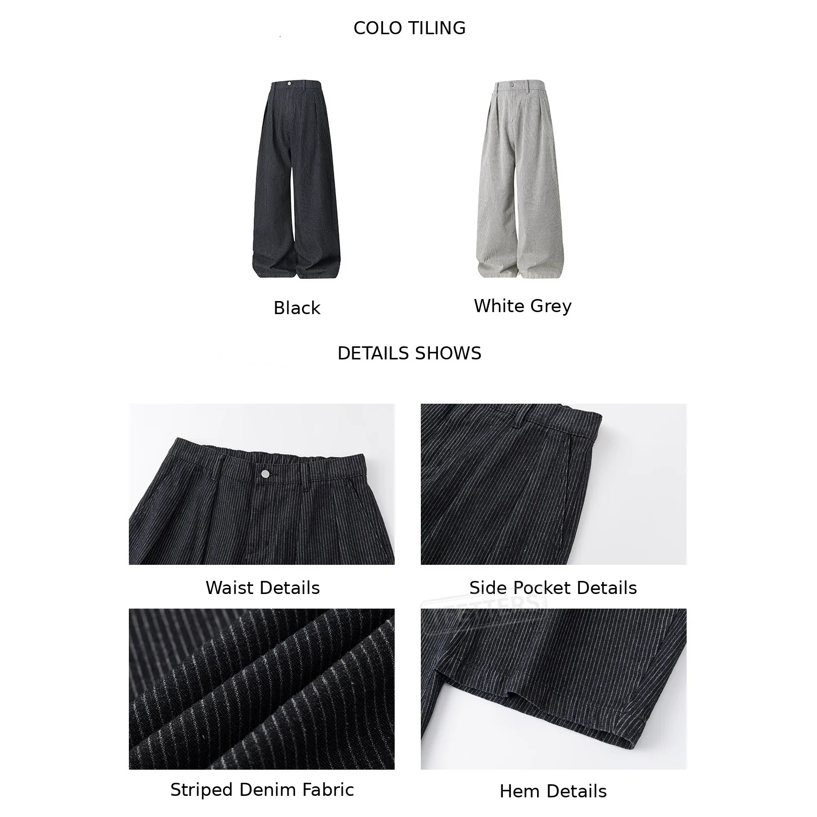 TFETTERS 2026 EU Size Retro Striped Casual Pants Men Autumn Loose Curved Baggy Trousers Textured Streetwear Long Pants Eu Size