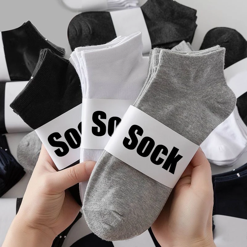 New 1 Pair High Quality Men Socks Breathable Cotton Sports Socks Invisible Low Cut Ankle Sock Men\'s Casual Boat Sox Short Sokken