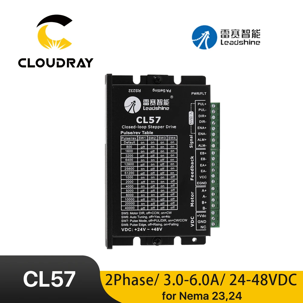 Leadshine CL57 Nema 23 Cyfrowy sterownik silnika krokowego z zamkniętą pętlą Sterownik krokowy do drukarki 3D Maszyna do cięcia