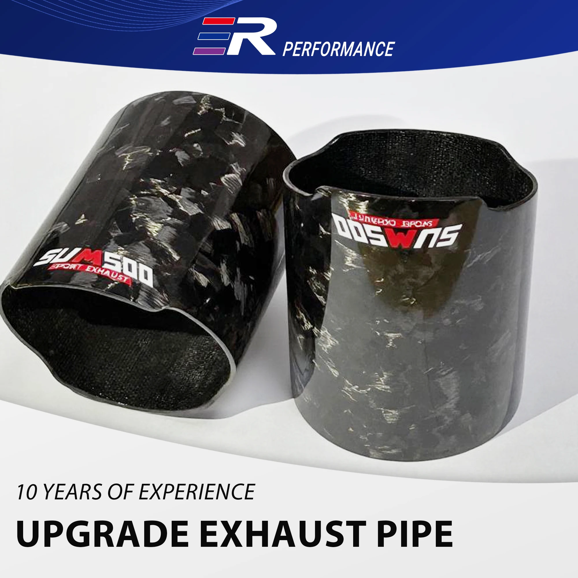 

1 шт. ER автомобильные аксессуары глянцевая кованая крышка из углеродного волокна, корпус выхлопной трубы, универсальный глушитель, труба