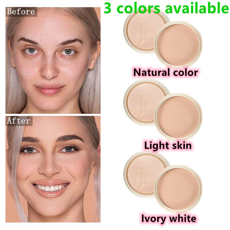 

Matte Face Finishing Powder, Smooth Setting Pressed Powder Makeup Oil Control Lightweight Long Lasting Makeup Setting Foundation