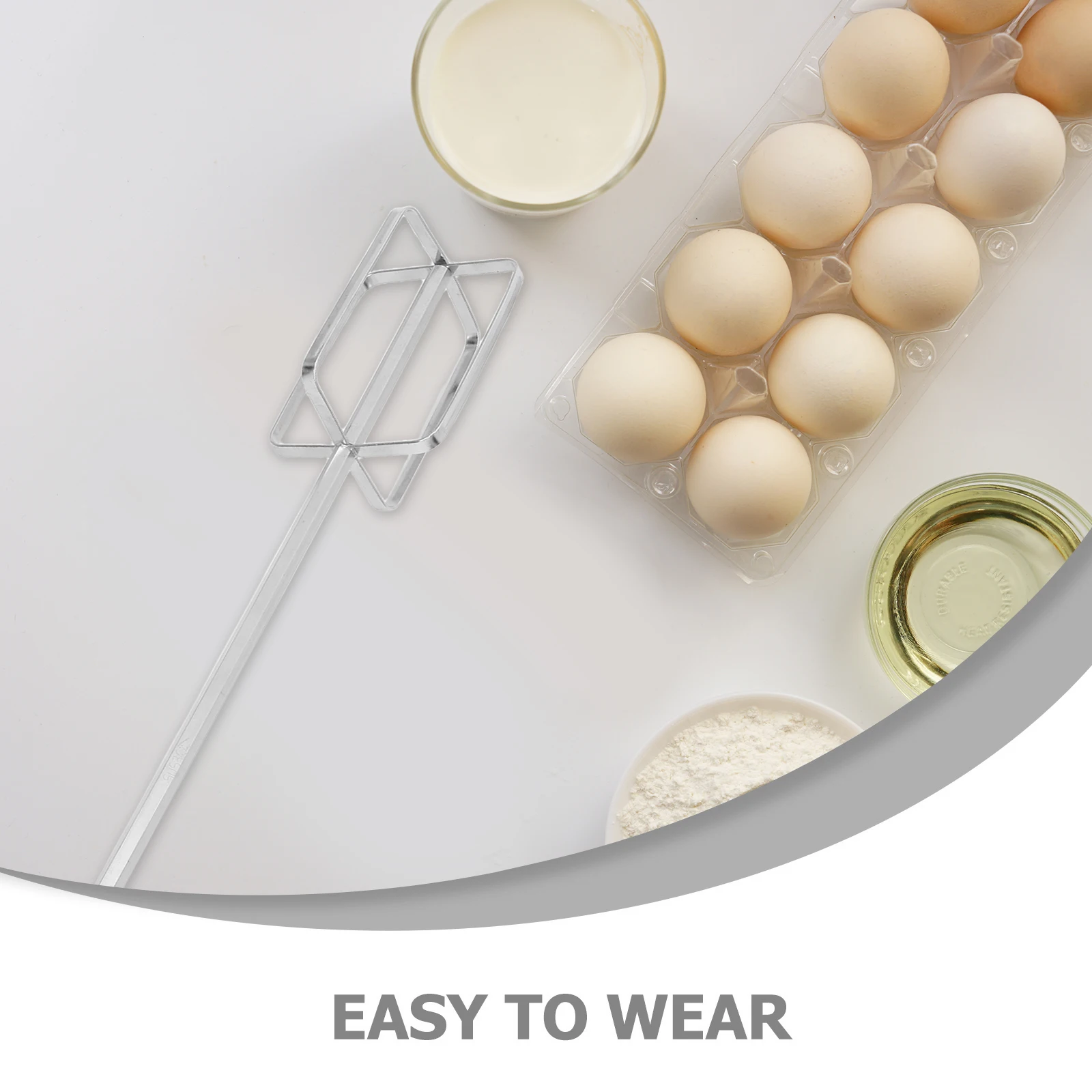 

40cm Stainless Steel Hand Mixer Accessory Drill Mixer Attachment Heavy Duty Stirrer Replacement Beater Tool Replacement Beaters