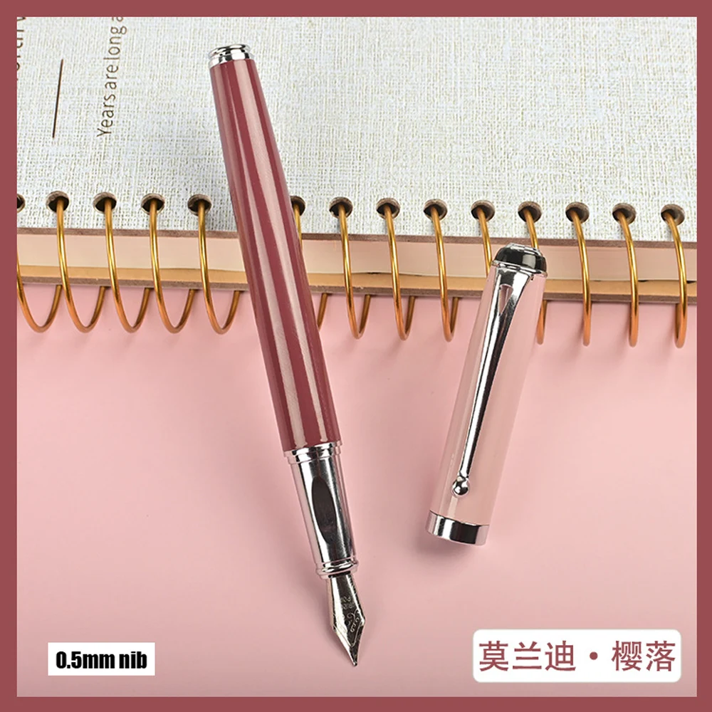 1 Pcs Fountain Pen, Professional Morandi Metal Pen, Stylish and Sturdy,Distinguished, Mechanical Feel,Metallic Touch,Luxury Pen