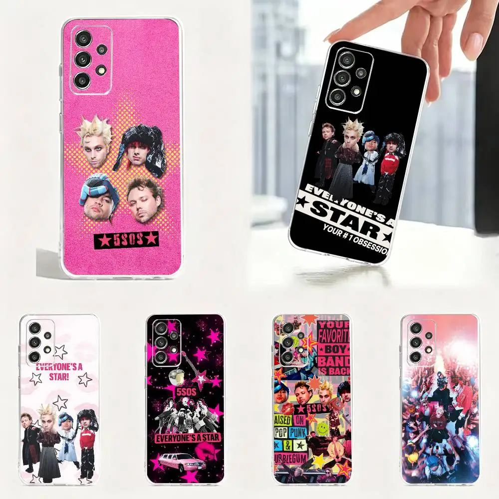 S-Seconds of Summers 5SOS  Phone Case Soft Transparent Case For Samsung S25,S24,S21,S23,S22,S30,Plus,S20,Ultra