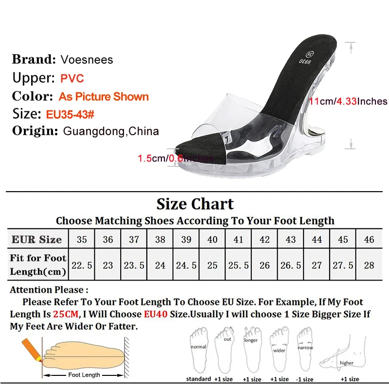 2026 الصيف المرأة بولي كلوريد الفينيل هلام النعال والصنادل 11 سنتيمتر إسفين عالية الكعب منصة امرأة شفافة البرسبيكس واضح حذاء من الكريستال