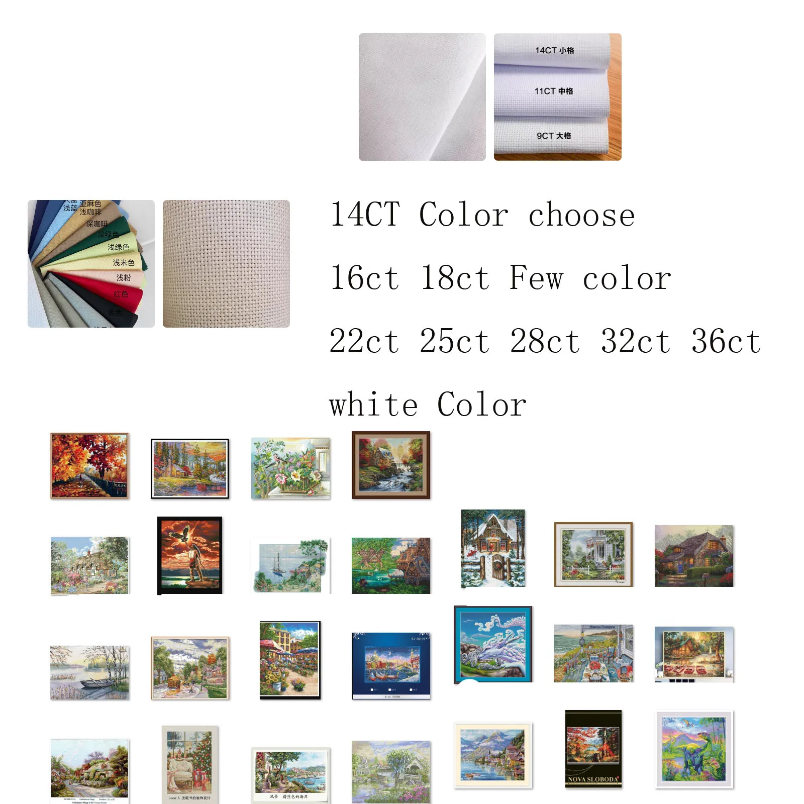 

Набор для вышивки крестом Тюльпан Коттедж 54-43 Наборы для вышивки крестом Homfun Craft Вышивка крестиком Живопись украшения для дома