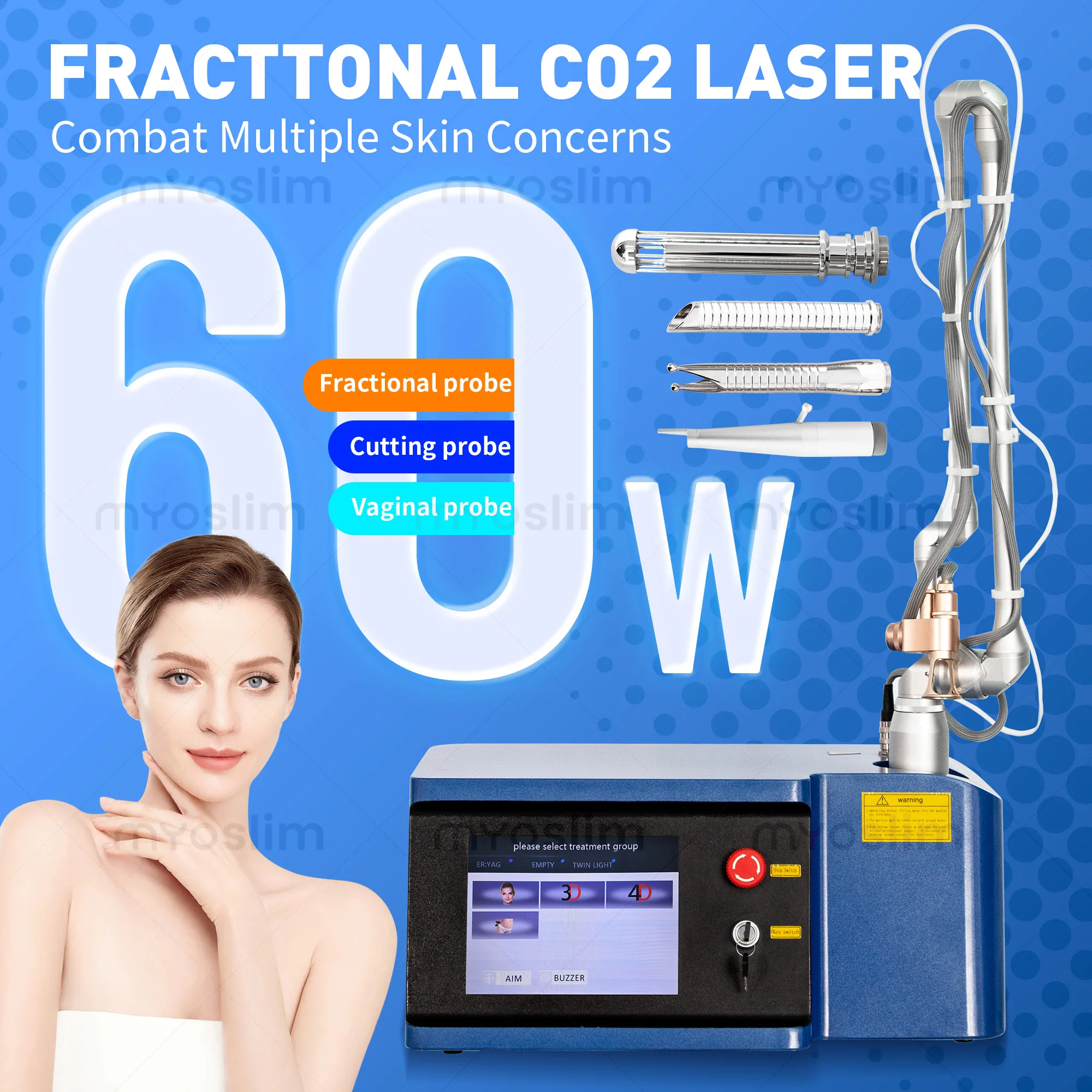 Beauty Salon CO2 Fractional Lase Machine – Skin Rejuvenation, Wrinkle Scar Removal, Vaginal Tightening Equipment
