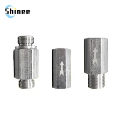 Pneumatic Check Valve Hexagonal Copper Nickel Plated Male Female thread 1/8