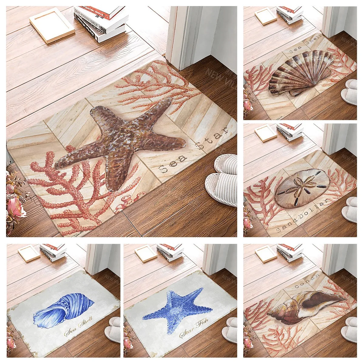 Non slip shower mat bathroom rug shower mat home decoration door mat kitchen bedroom entrance room mat submarine animal door mat