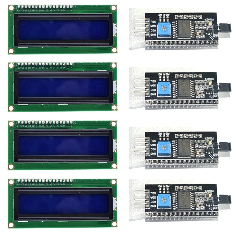 

1602 162 16x2 Serial IIC/ I2C/ TWI Blue Character LCD Module Display Screen LCM with LED Backlight for R3 MEGA2560