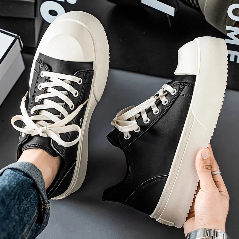 

2025 Thick-soled high-top sports shoes, outdoor anti-slip and wear-resistant casual sports shoes, men's Derby shoes